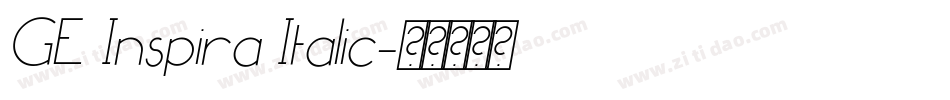 GE Inspira Italic字体转换